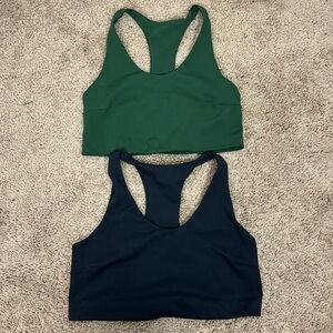 Zella Sports Bra Brami Crop Top Bundle Medium Large Black Green Scoop Bras